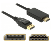 DisplayPort auf HDMI-A 2M- Adapterkabel für Auflösungen bis zu 4K/UHD bei 30Hz